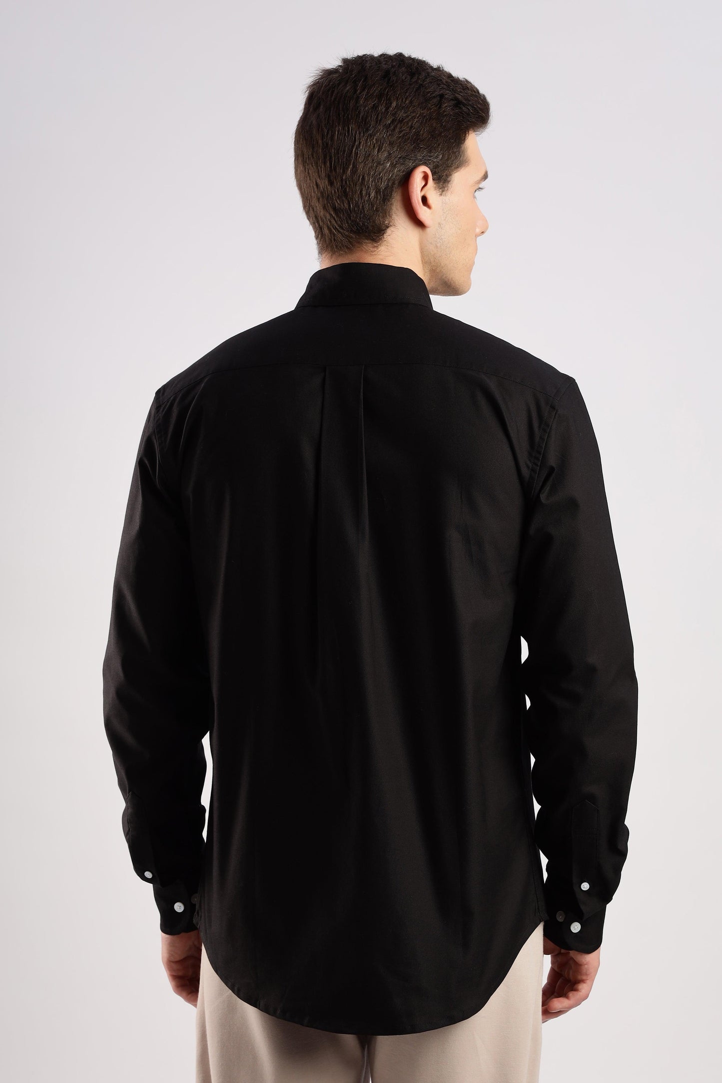 Black Oxford Shirt - Weaverbird-Creating Your Dream Attire
