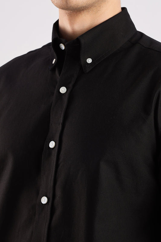 Black Oxford Shirt - Weaverbird-Creating Your Dream Attire