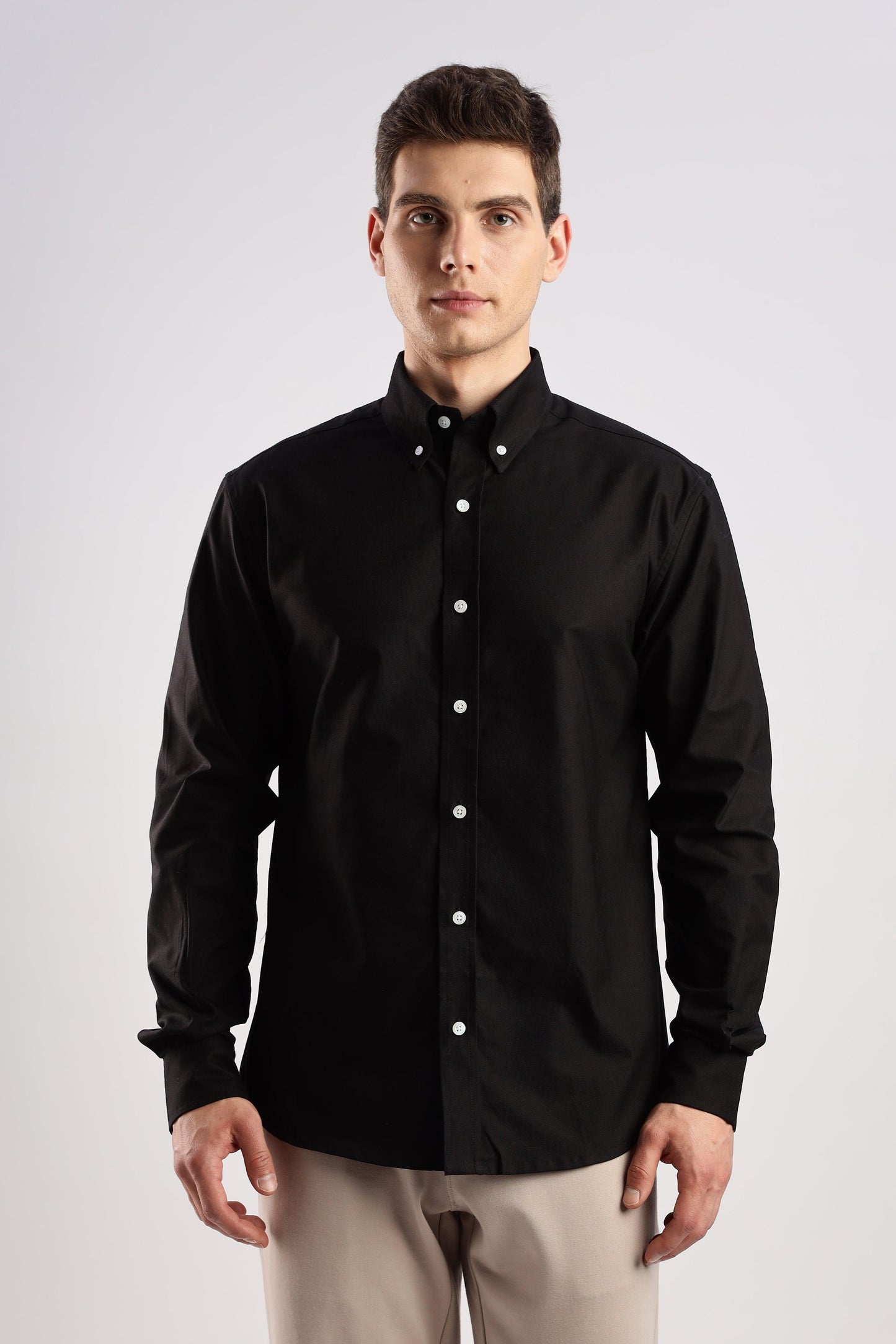 Black Oxford Shirt - Weaverbird-Creating Your Dream Attire