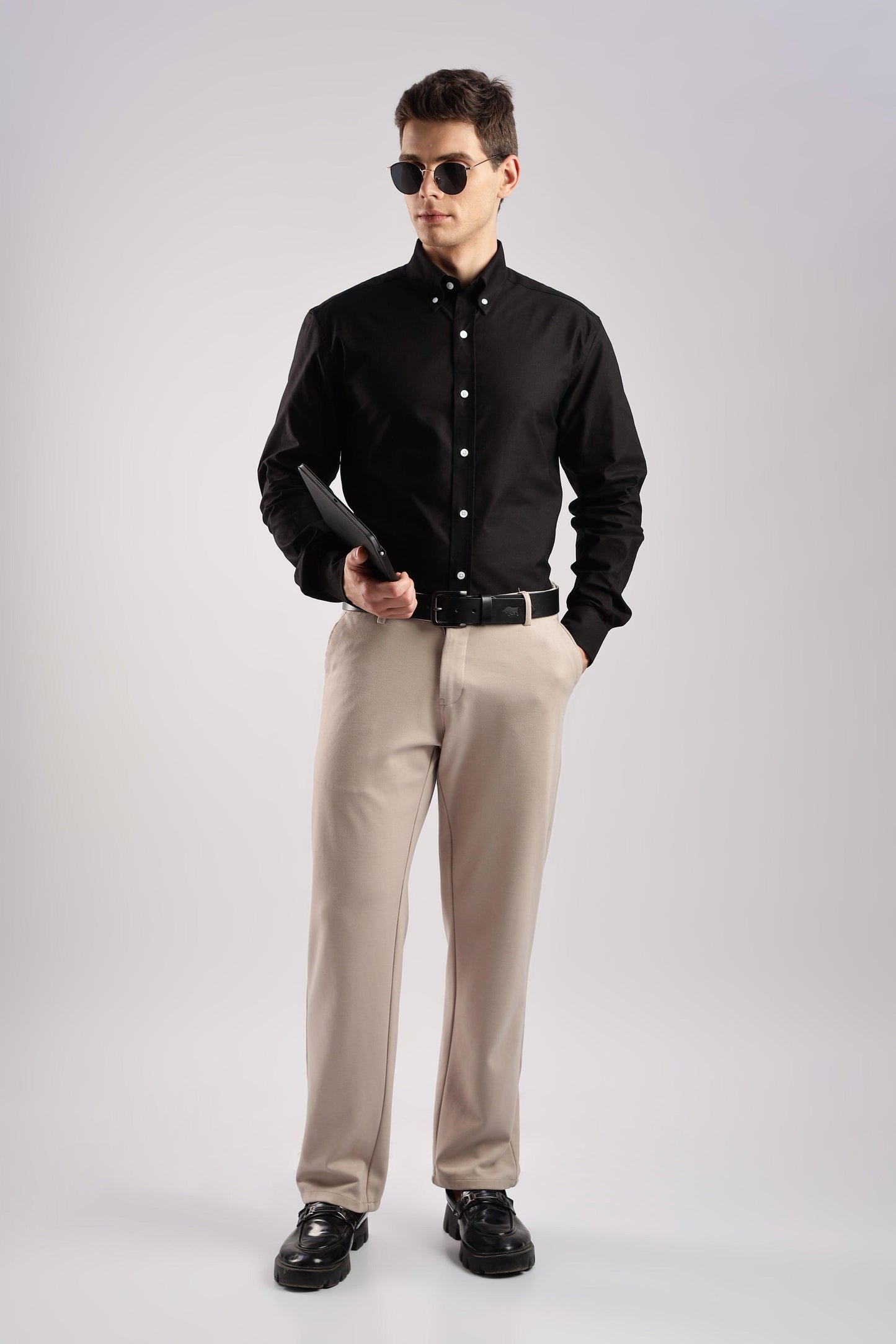 Black Oxford Shirt - Weaverbird-Creating Your Dream Attire