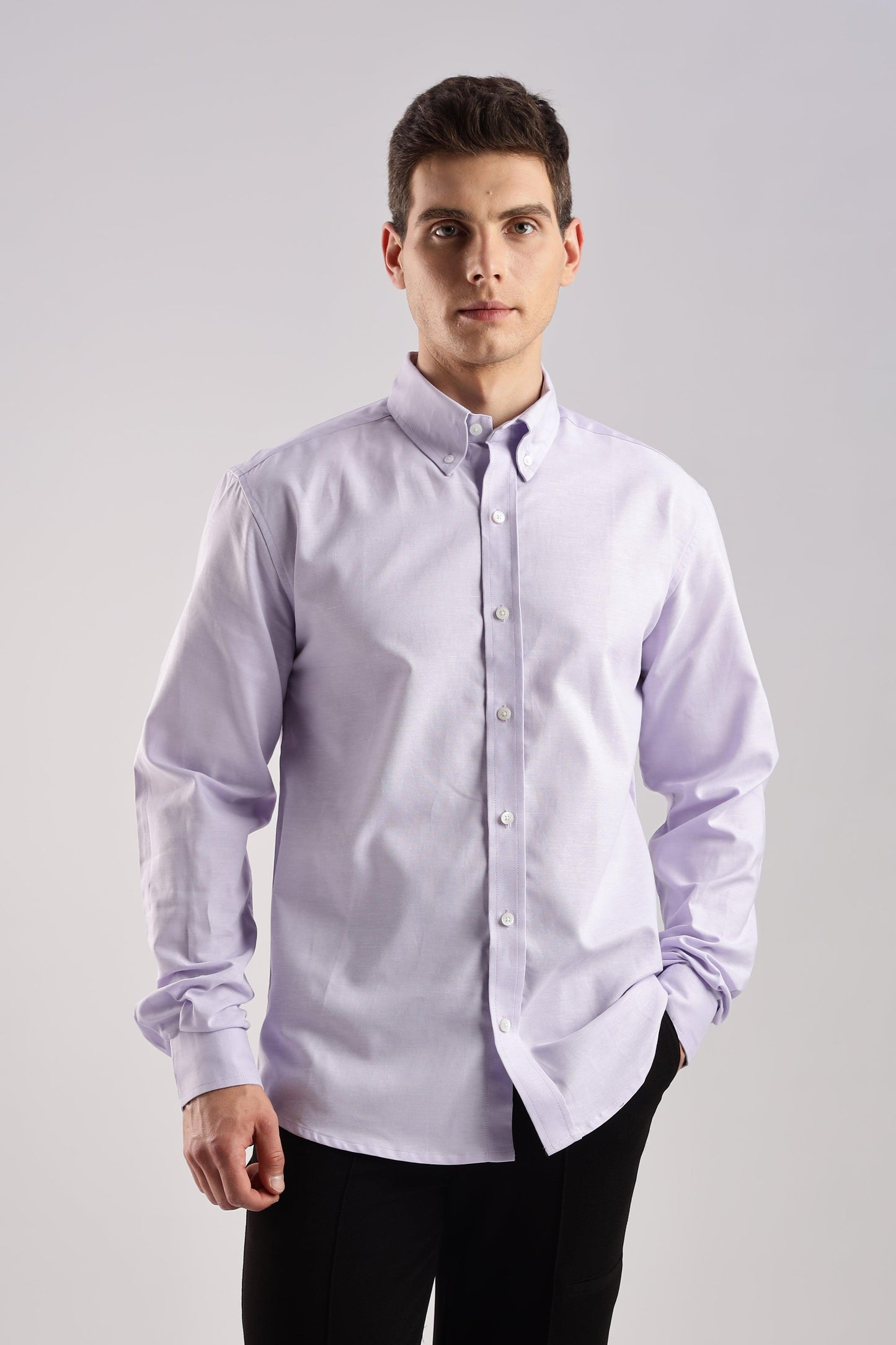 Lavender Oxford Shirt - Weaverbird-Creating Your Dream Attire