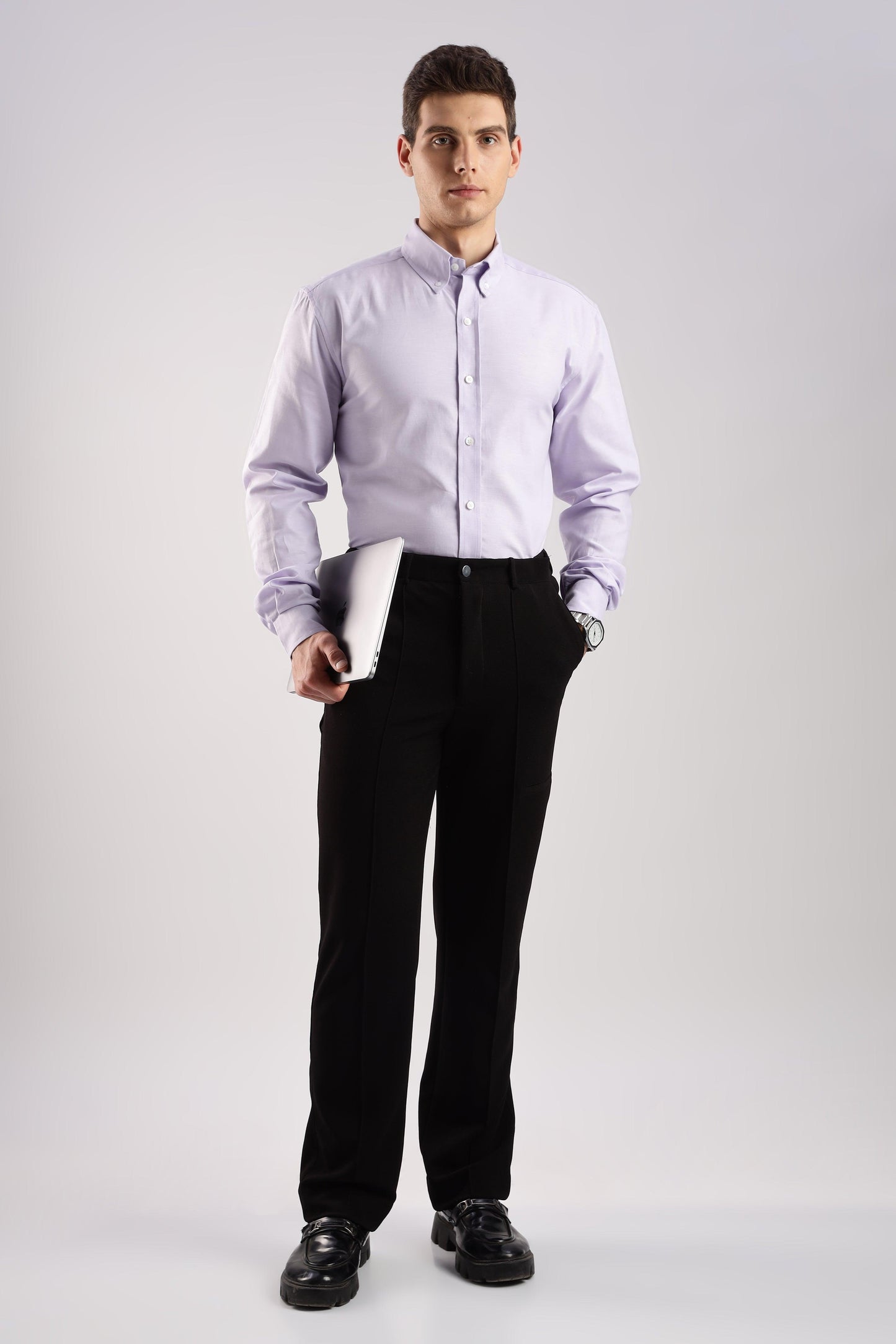Lavender Oxford Shirt - Weaverbird-Creating Your Dream Attire