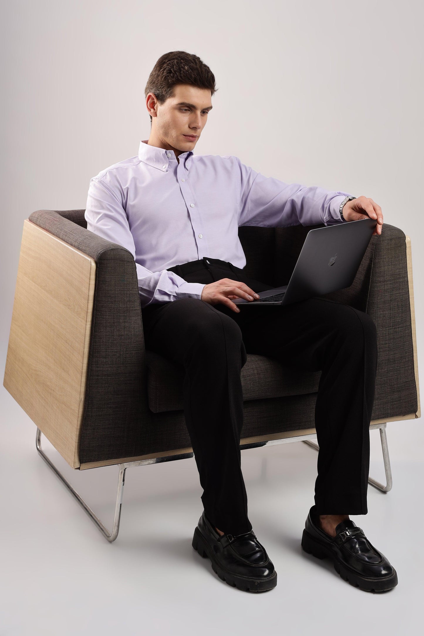 Lavender Oxford Shirt - Weaverbird-Creating Your Dream Attire