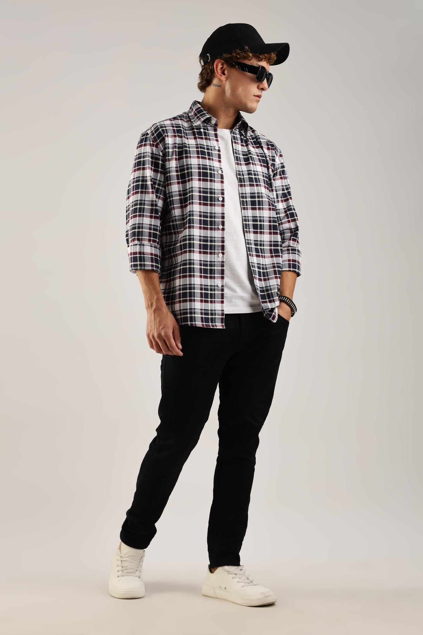 Multicolour White Checked Oxford Shirt - Weaverbird-Creating Your Dream Attire