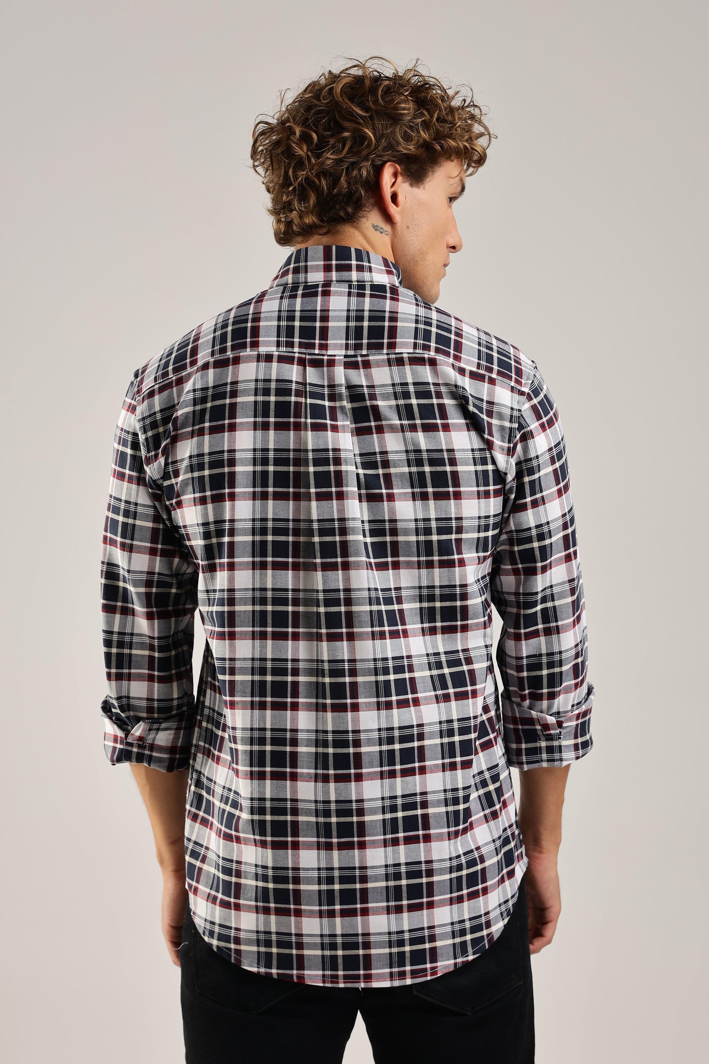 Multicolour White Checked Oxford Shirt - Weaverbird-Creating Your Dream Attire