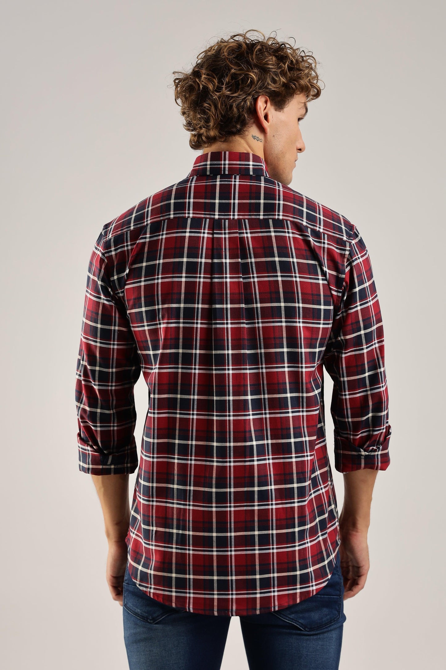 Multicolour Red Checked Oxford Shirt