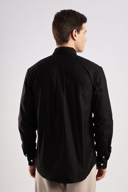 Black Oxford Shirt - Weaverbird-Creating Your Dream Attire