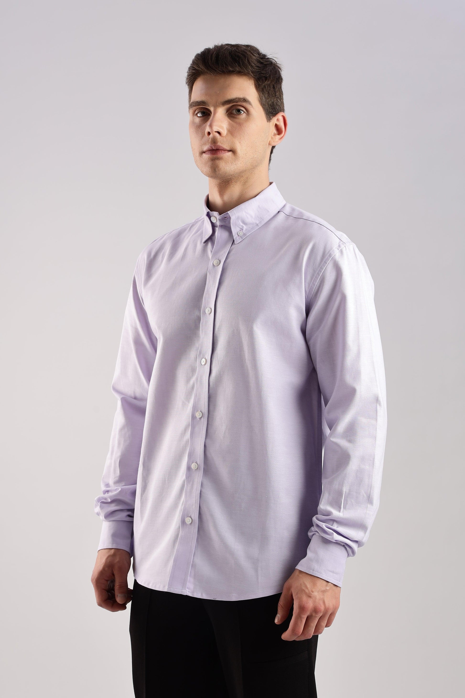 Lavender Oxford Shirt - Weaverbird-Creating Your Dream Attire